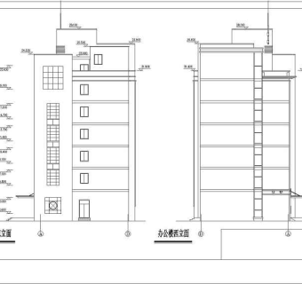 某地区框架办公楼建筑结构设计图