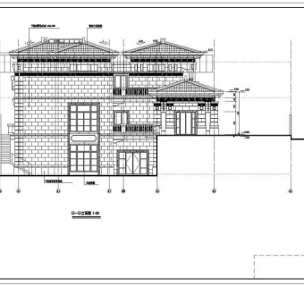 某两层中式风格别墅建筑施工图