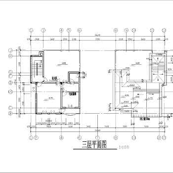 三层新农村别墅建筑图（带效果图）