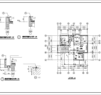单家独院式两层别墅建筑设计图纸