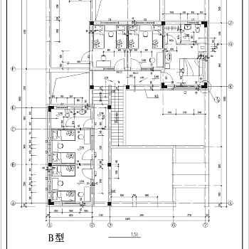 北京玻璃台村新农村别墅建筑图