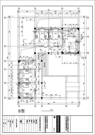 北京玻璃台村新农村别墅建筑图