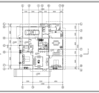 某奢华欧式别墅建筑图（带效果图）