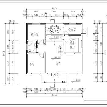 221.8平方米别墅建筑设计图纸