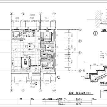 独院式二层别墅建筑设计图