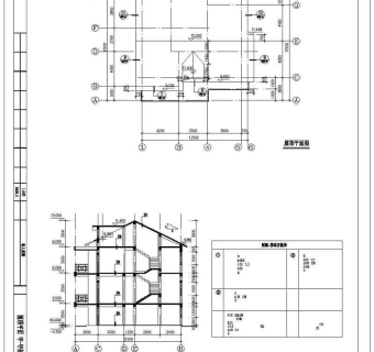 三层私人小别墅建筑结构图纸