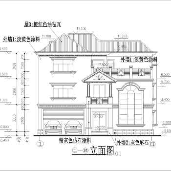 379.92平米独栋别墅建筑图纸3D模型