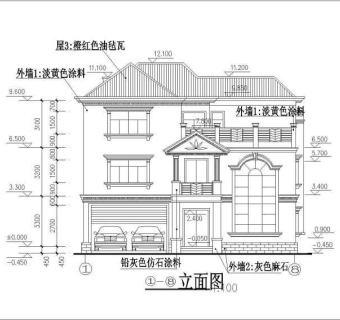 379.92平米独栋别墅建筑图纸3D模型