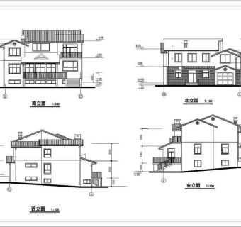 现代风格别墅完整建筑设计图纸