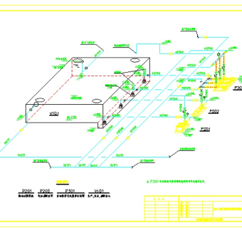 制药车间设备给排水工艺布置图纸