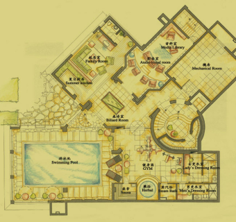 某高级别墅全套建施图纸带效果图