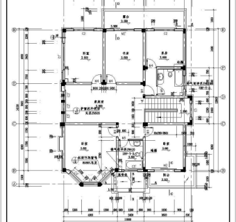 花园精品别墅建筑设计施工图