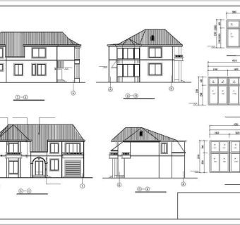 北方二层别墅建筑设计图