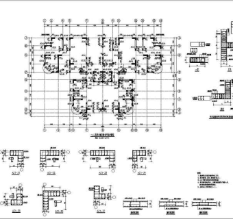江苏省某27层高层住宅楼结构设计cad施工图