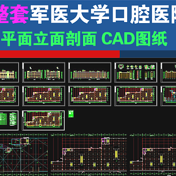 原创军医大学口腔医院CAD图纸3D模型