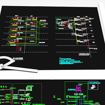 原创一套医院弱电系统CAD施工图CAD平面图3D模型