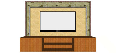 家装电视背景墙效果图3D模型