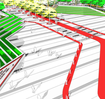 校园广场景观设计效果图图片3D模型