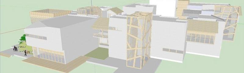 小型展馆skp3D模型