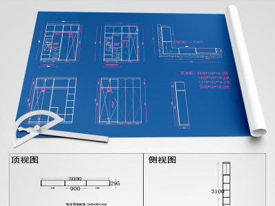 原创全屋定制酒柜书柜鞋柜衣柜CAD图库-版权可商用3D模型