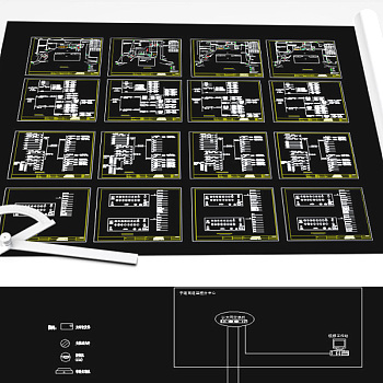 原创某高速公路服务区监控系统工程-版权可商用3D模型