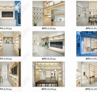 原创65套美甲店美容纹眉装修装潢设计效果图-版权可商用3D模型