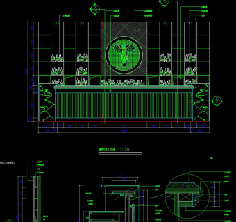 原创CAD酒吧吧台施工图立面图节点大样详图-版权可商用3D模型