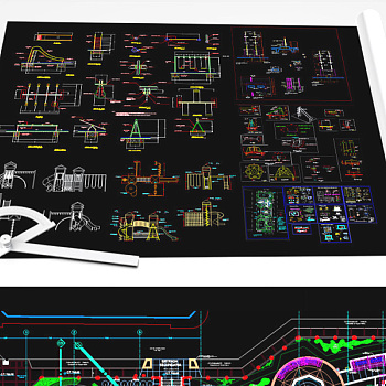 原创游乐场CAD图纸-版权可商用3D模型