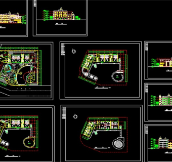原创幼儿园CAD方案设计图3D模型