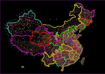 原创cad中国地图省市矢量地图-版权可商用3D模型