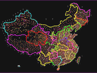 原创cad中国地图省市矢量地图-版权可商用3D模型