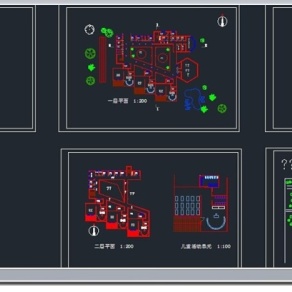 原创幼儿园CAD游乐设施规划图3D模型