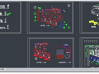 原创幼儿园CAD游乐设施规划图3D模型