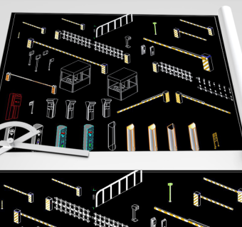 原创停车场管理系统图-版权可商用3D模型