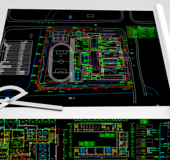 原创全套教学楼CAD弱电系统施工图-版权可商用3D模型