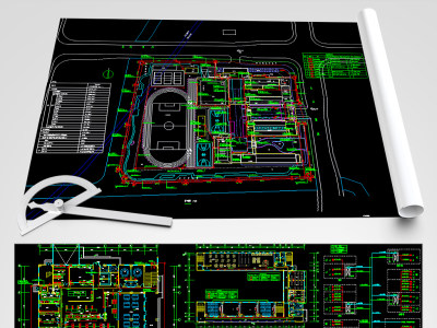 原创全套教学楼CAD弱电系统施工图-版权可商用3D模型