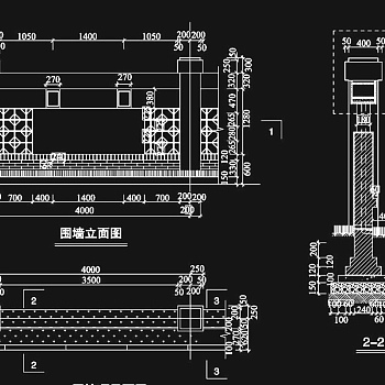 原创CAD围墙建筑结构图-版权可商用3D模型