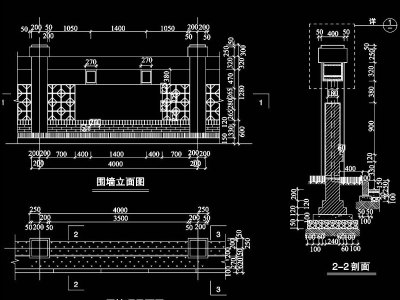 原创CAD围墙建筑结构图-版权可商用3D模型