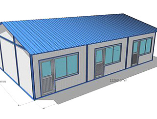 原创钢结构彩钢板房CAD施工图纸-版权可商用3D模型