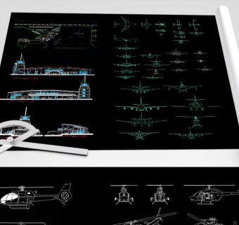 原创精细飞机CAD图纸集合-版权可商用3D模型
