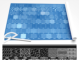 原创CAD填充图案图库PAT导入-版权可商用3D模型