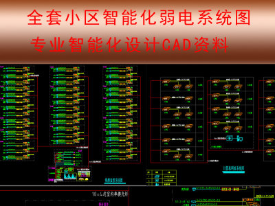 原创专业小区弱电智能化项目全套图纸-版权可商用3D模型