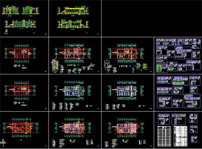 原创实验楼CAD施工图纸3D模型