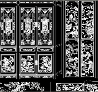 原创中式雕刻CAD-版权可商用3D模型