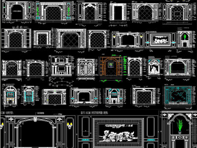 原创大理石背景墙CAD-版权可商用3D模型