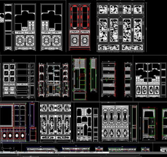 原创中式古典家具cad图库大全-版权可商用3D模型