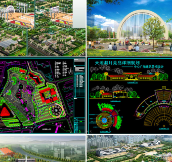 原创80个公园景观园林设计CAD-版权可商用3D模型