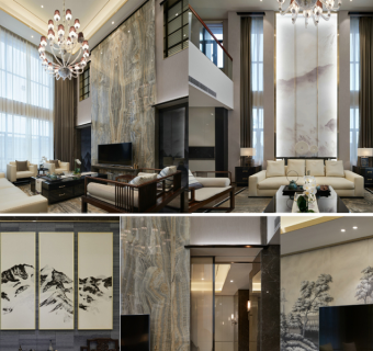 原创全套新中式CAD施工图效果图-版权可商用3D模型