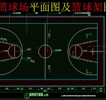 原创标准篮球场平面图-版权可商用3D模型