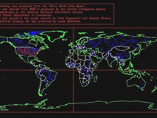 原创cad版世界地图-版权可商用3D模型